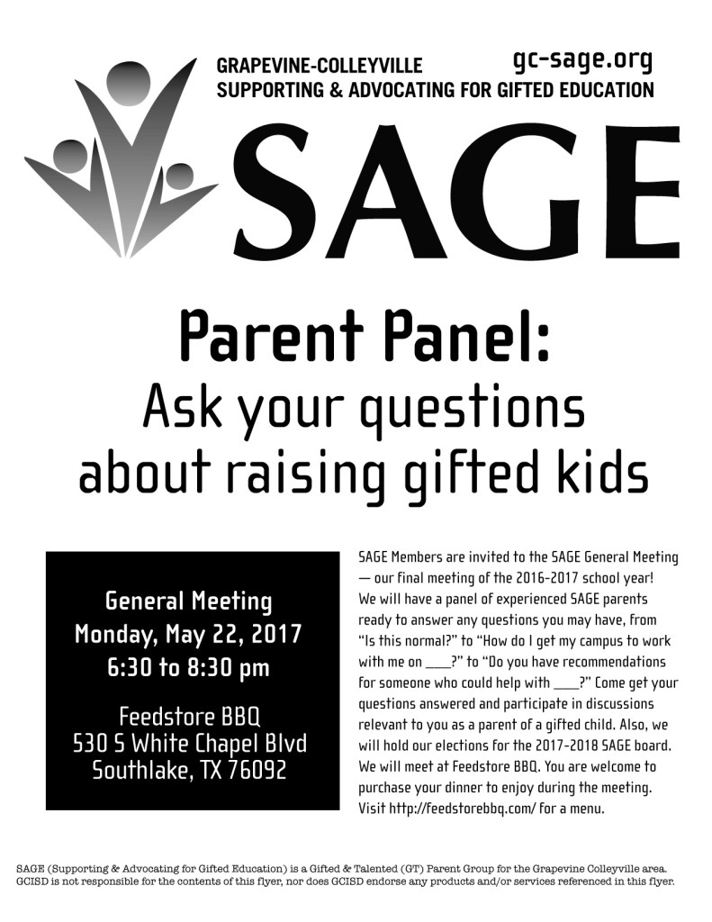 SAGE May 2017 Feedstore Parent Panel